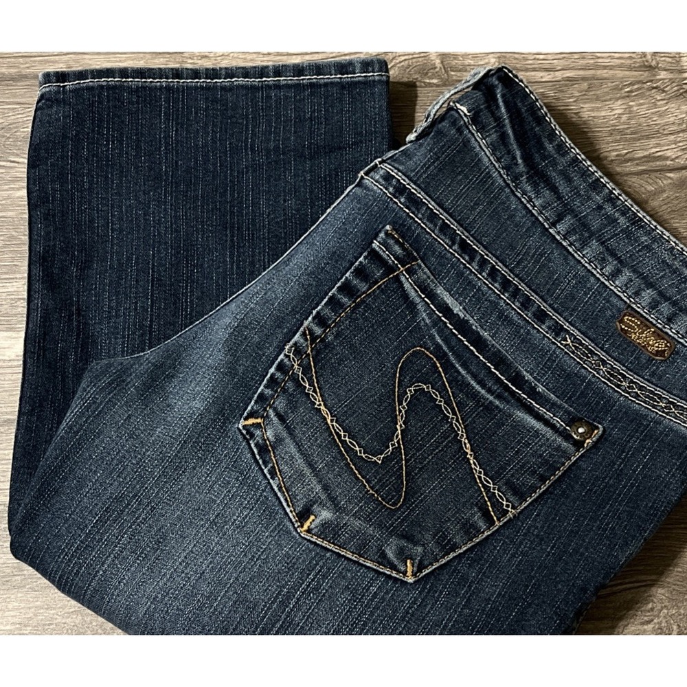 Silver Jeans Women's‎ Santorini Low Rise Dark Wash Cropped Jeans SZ 31 (32x26)